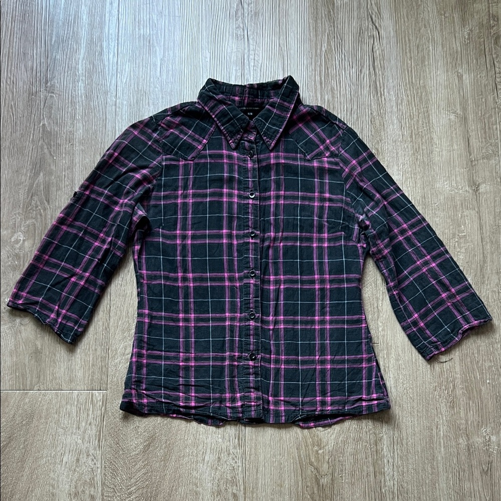 Urban Behavior Women’s Multicolor Plaid Flannel Shirt Size Medium
